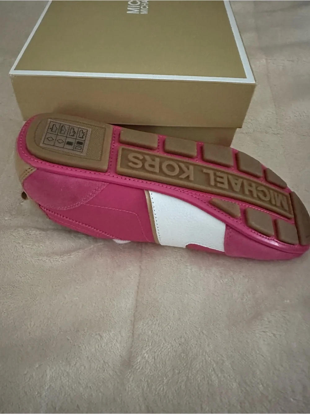 Michael Kors Pink Lace-Up Women's Sneakers with White Accents